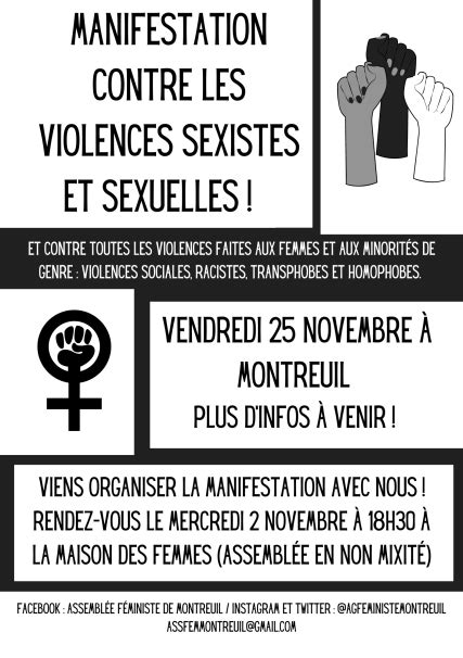 Assemblée Féministe Pour Le 25 Novembre 🔴 Info Libertaire