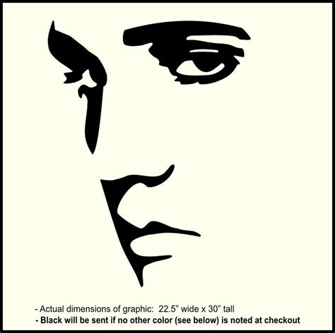 Large Elvis Presley Wall Decal Vinyl Sticker Silhouette Wall Etsy