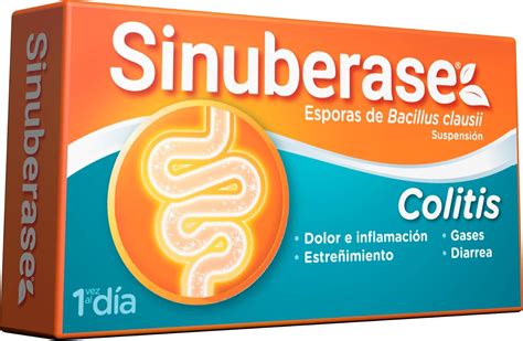 Sinuberase Colitis Probióticos En Suspensión 4 Billones 20 Ampolletas