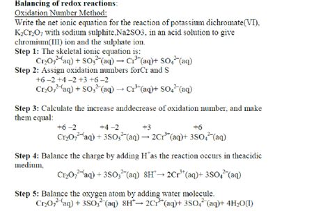 Cbse Class Chemistry Redox Reactions Notes Set A