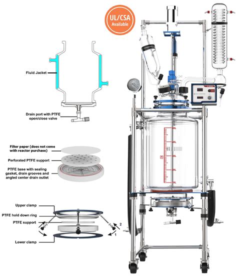 Ai L Single Or Dual Jacketed Filter Glass Reactor Safeleaf Ca