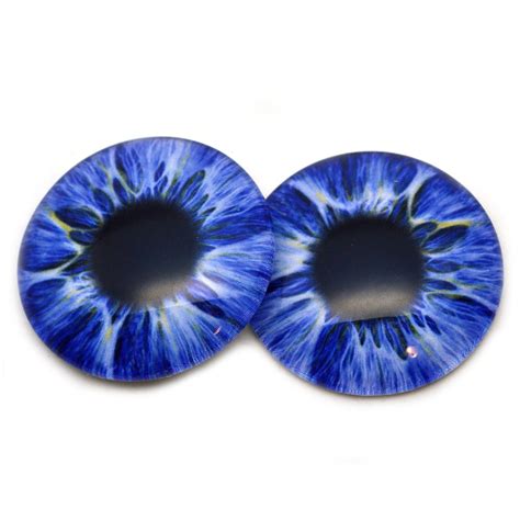 Intense Ice Blue Human Inspired Glass Eyes Handmade Glass Eyes