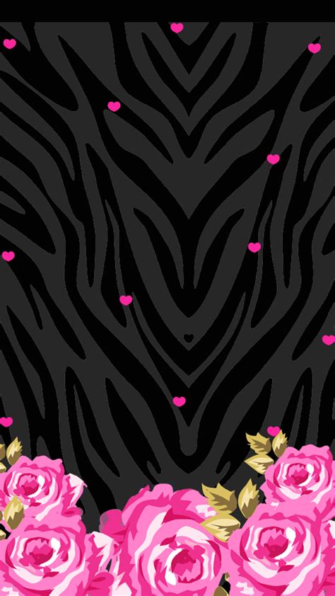 Pink Black Wallpaper(freebie) | Animal print wallpaper, Pink and black ...