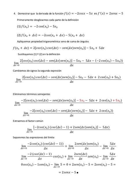 Ejercicios Resueltos De Derivadas Ejercicios Resueltos Ejercicios Images