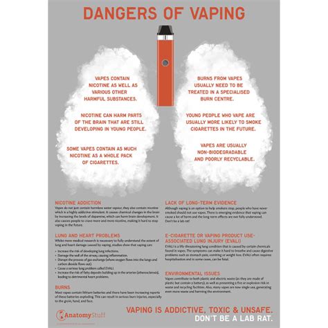 Dangers Of Vaping Poster Chart