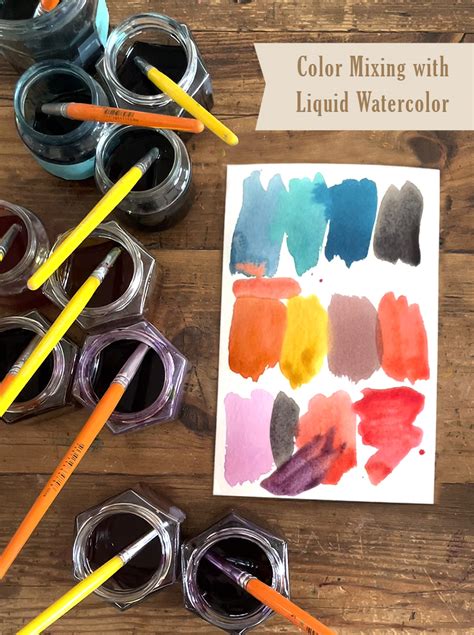 Color Mixing with Liquid Watercolor | Archelle Art