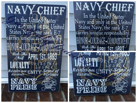 Navy Chief Sign Custom Retirement T Usn Chief T Navy Etsy