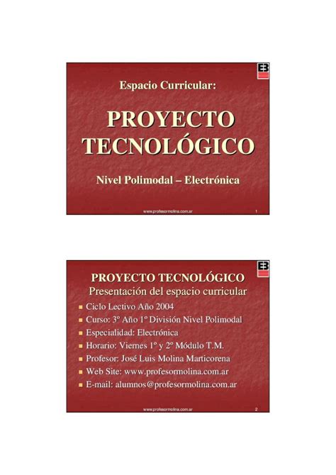 Pdf Proyecto Tecnol Gico Electr Nica Profesormolina