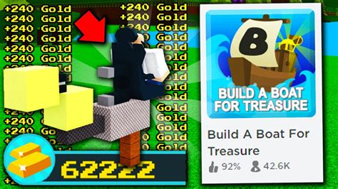 New Best Gold Glitch Build A Boat For Treasure Roblox Youtube