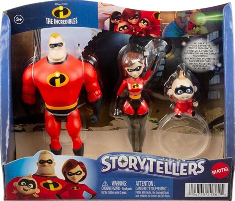 Disney Pixar The Incredibles Storytellers Mr. Incredible, Elastigirl ...