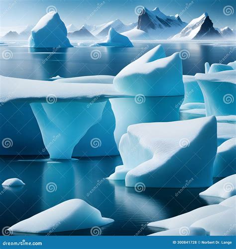 Large Icebergs Ai Generatet Stock Photo Image Of Heavy Salt