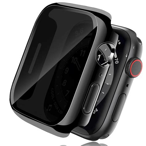 Privacy Glass Case For Apple Watch 45mm 41mm 44mm 40mm Tempered Anti Peeping Screen Protector