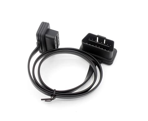 LoongGate OBD II OBD2 Extension Cable Ultra Low Profile Flat Ribbon