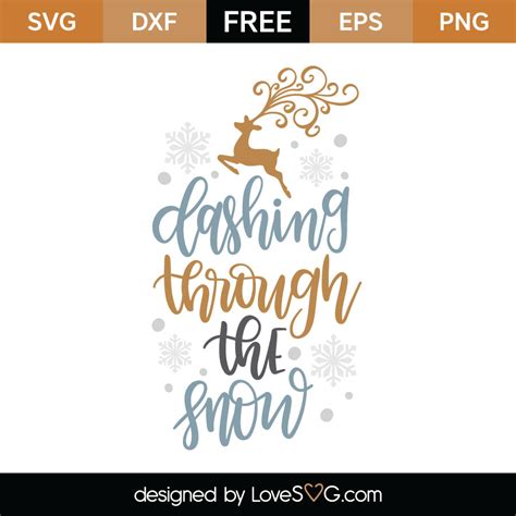 Free Dashing Through The Snow SVG Cut File | Lovesvg.com