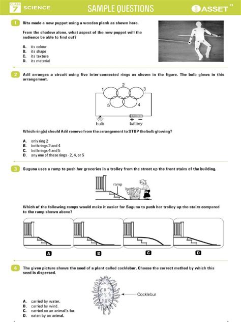 Asset Science Sample Papers Class 7 Pdf