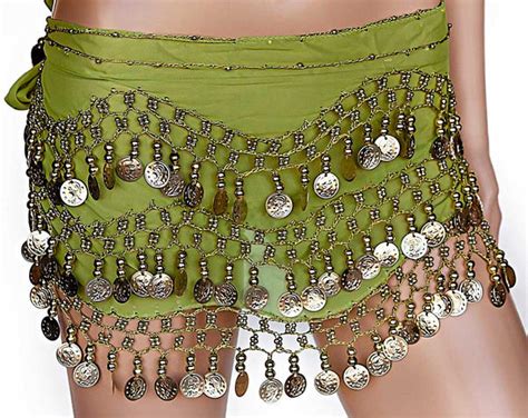 Belly Dance Coins Tribal Sash Hip Scarf Skirt Jons Imports Inc