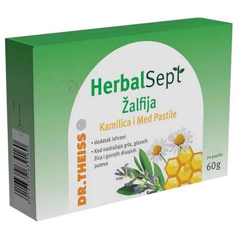 Dr Theiss herbalsept pastile žalfija kamilica i med ePonuda