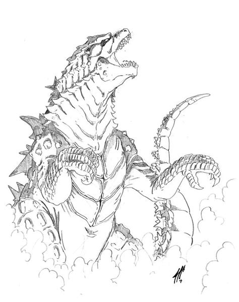 Godzilla 2019 Drawing Godzilla 2014 Sketch By Avgk04 On Deviantart