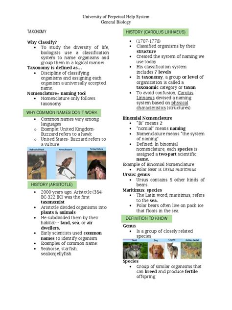 General Biology TAXONOMY | PDF | Taxonomy (Biology) | Virus