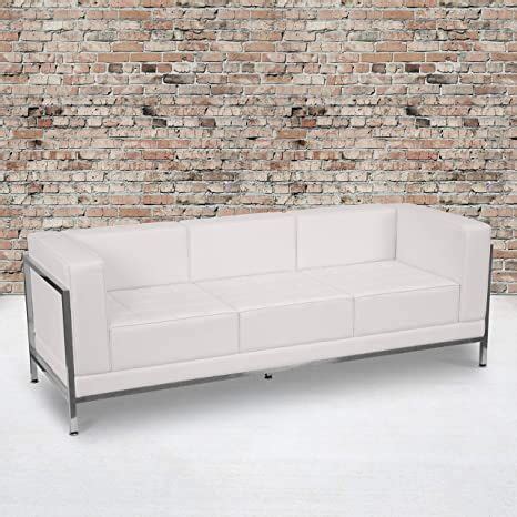 White Leather Sofa with Modern Design