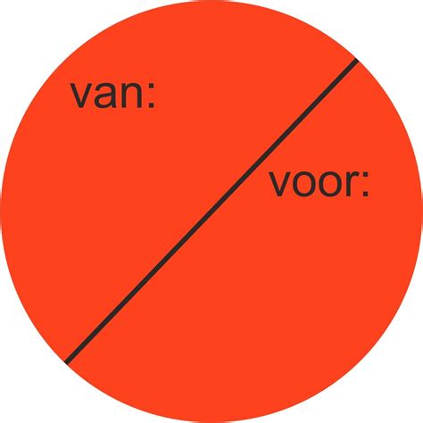 Stickers Sluitzegels Etiketten VAN VOOR Rol Van 500 Stuks