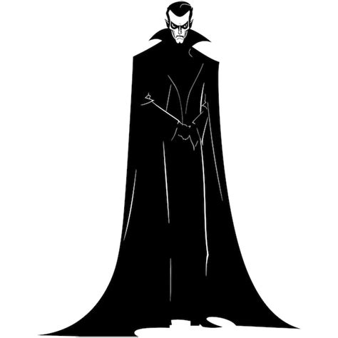 Silhouette Vampire Black Color Only Full Body Premium Ai Generated Vector