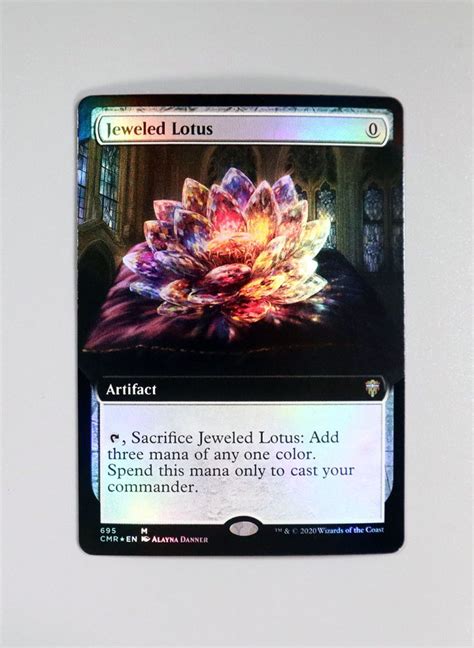 Jeweled Lotus Extended Art Foil From Commander Legends Cmr Mtg Proxy