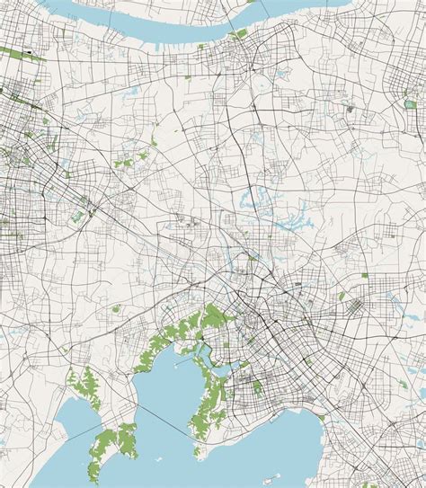 Map of the City of Wuxi, China Stock Illustration - Illustration of ...