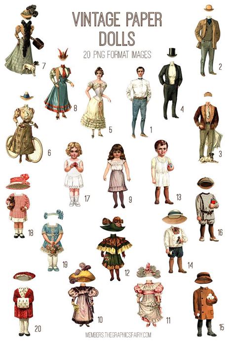 Vintage Paper Dolls Kit Graphics Fairy Premium Membership The