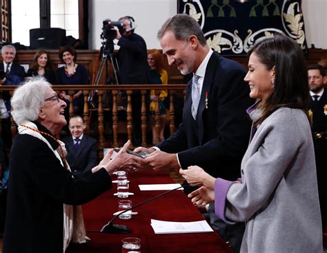 Queen Letizia Forgoes Felipe Varela At Miguel De Cervantes Awards