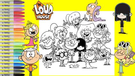 The Loud House Coloring Book Page Lori Leni Luna Luan Lynn Lincoln Lucy