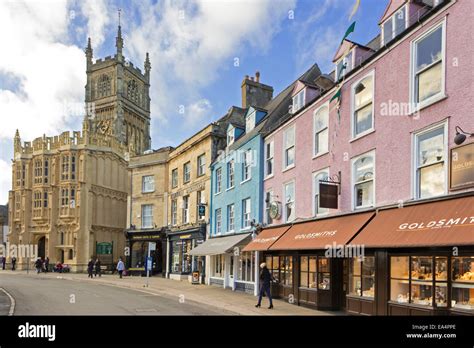 The Cotswold Market Town Of Cirencester And The Church Of St John The