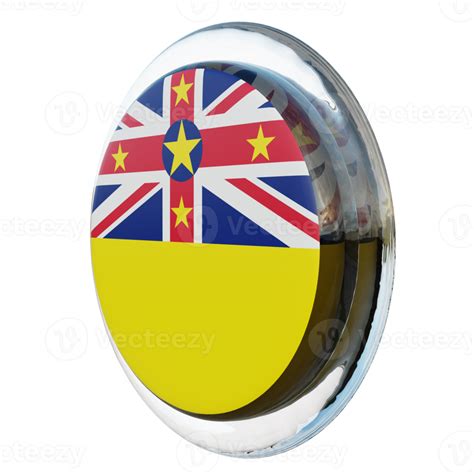 Niue Right View 3d Textured Glossy Circle Flag 10868694 PNG