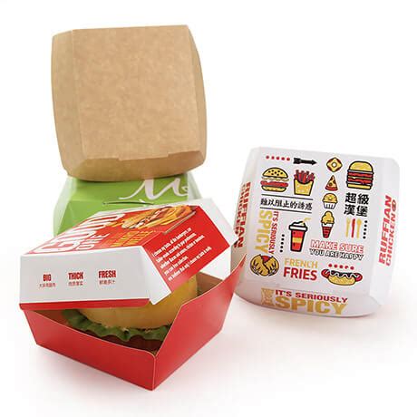 Customized Black Printed Paper Board Burger Box Yueqing Dongou