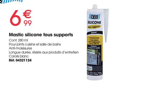 Promo Mastic Silicone Tous Supports Chez Brico Pro Icatalogue Fr