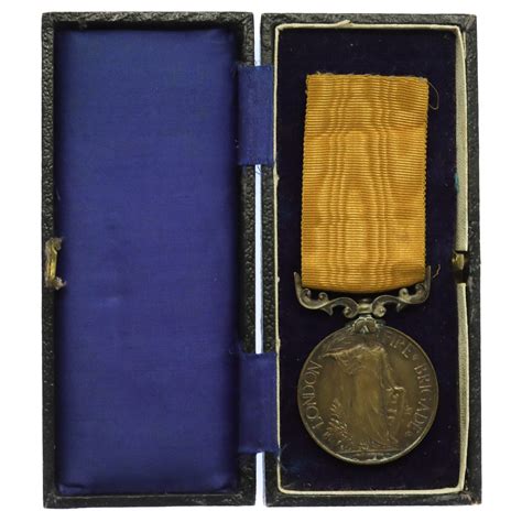 Ww British War Victory Medal Pair With London Fire Brigade Medal