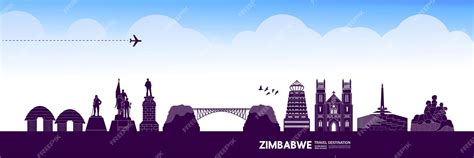 Premium Vector | Zimbabwe travel destination vector illustration.