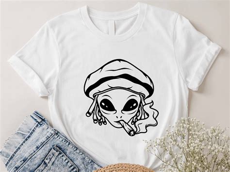 Alien Weed Svg Canabis Shirt Svg Alien Smoking Weed Svg Etsy