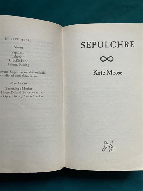 Kate Mosse Sepulchre English Vintage Book Fiction Novel Vintage English Book UK Literature Great ...