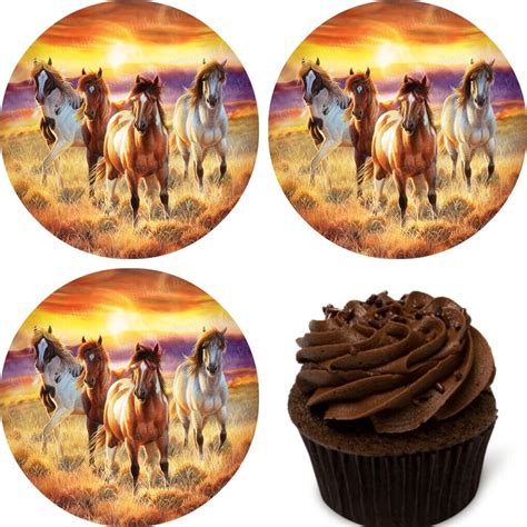 Pferd Wild Essbar Tortenbild Muffin Party Deko Geburtstag Neu Geschenk