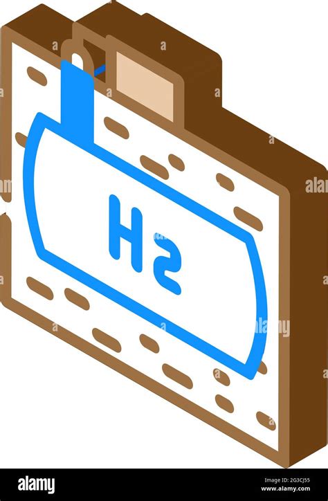 Underground Storage Hydrogen Isometric Icon Vector Illustration Stock