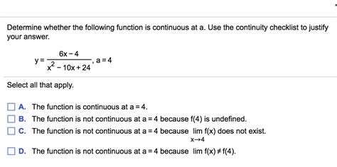 Solved Determine Whether The Following Function Is