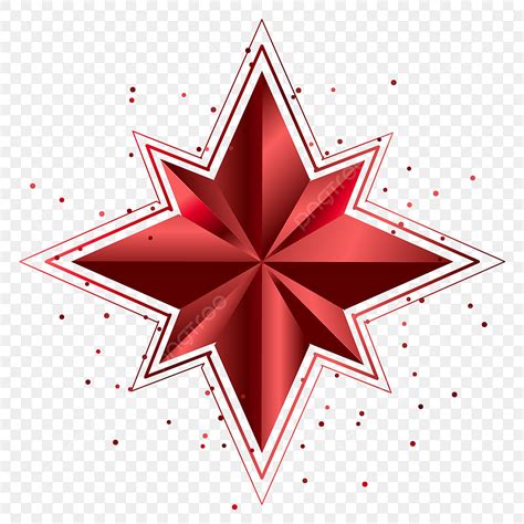 red realistic christmas star christmas star clipart red decoration