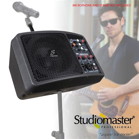 Studiomaster Livesys5 150w Portable Pa Speaker System With Microphone