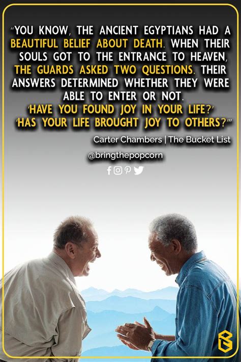 Best Inspirational Movie Quotes from The Bucket List | Movie quotes ...