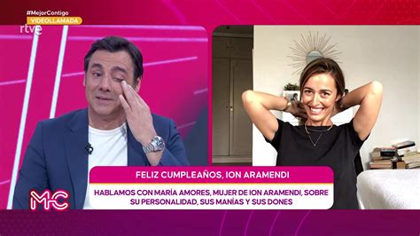 Ion Aramendi se emociona con la felicitación de su mujer