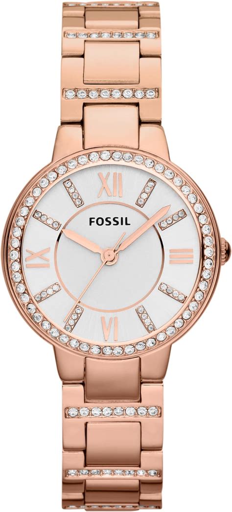 Fossil Analog Silver Dial Women S Watch Es Stainless Steel Gold