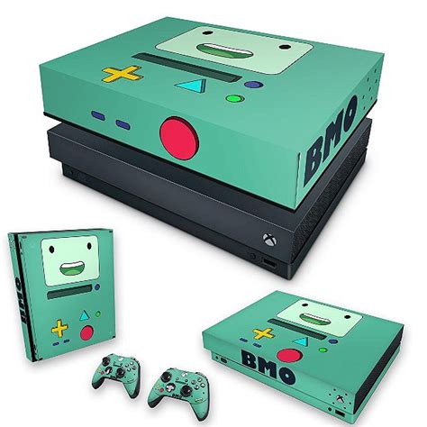 KIT Xbox One X Skin E Capa Anti Poeira BMO Hora De Aventura Pop