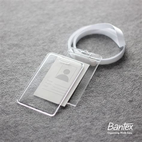 Jual Bantex Transparent Id Card Holder Lanyard Portrait Shopee