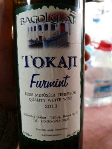 Bagolyvar Tokaji Furmint Vivino US